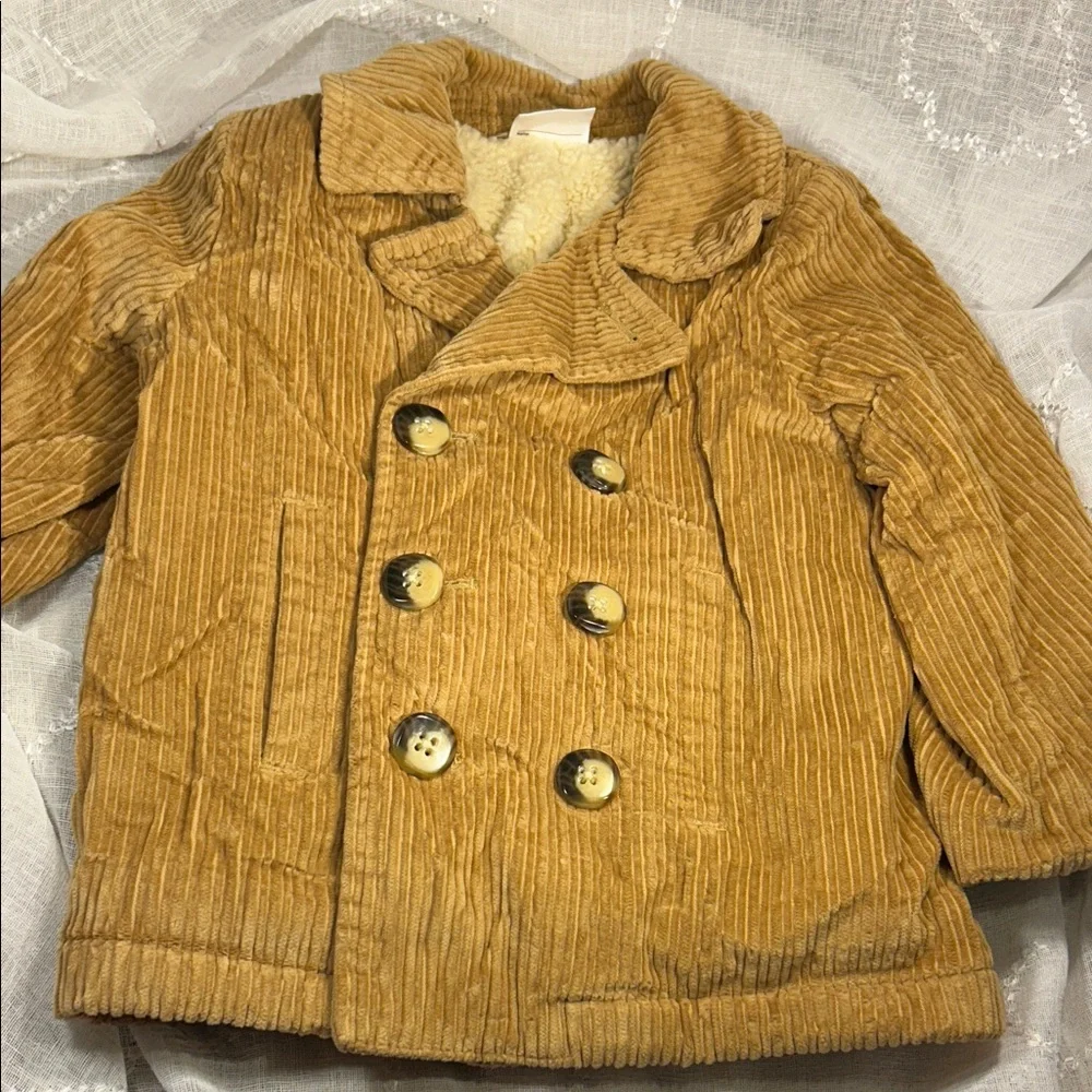 Almost NEW Hanna Andersson pea corduroy coat K00060 size 100